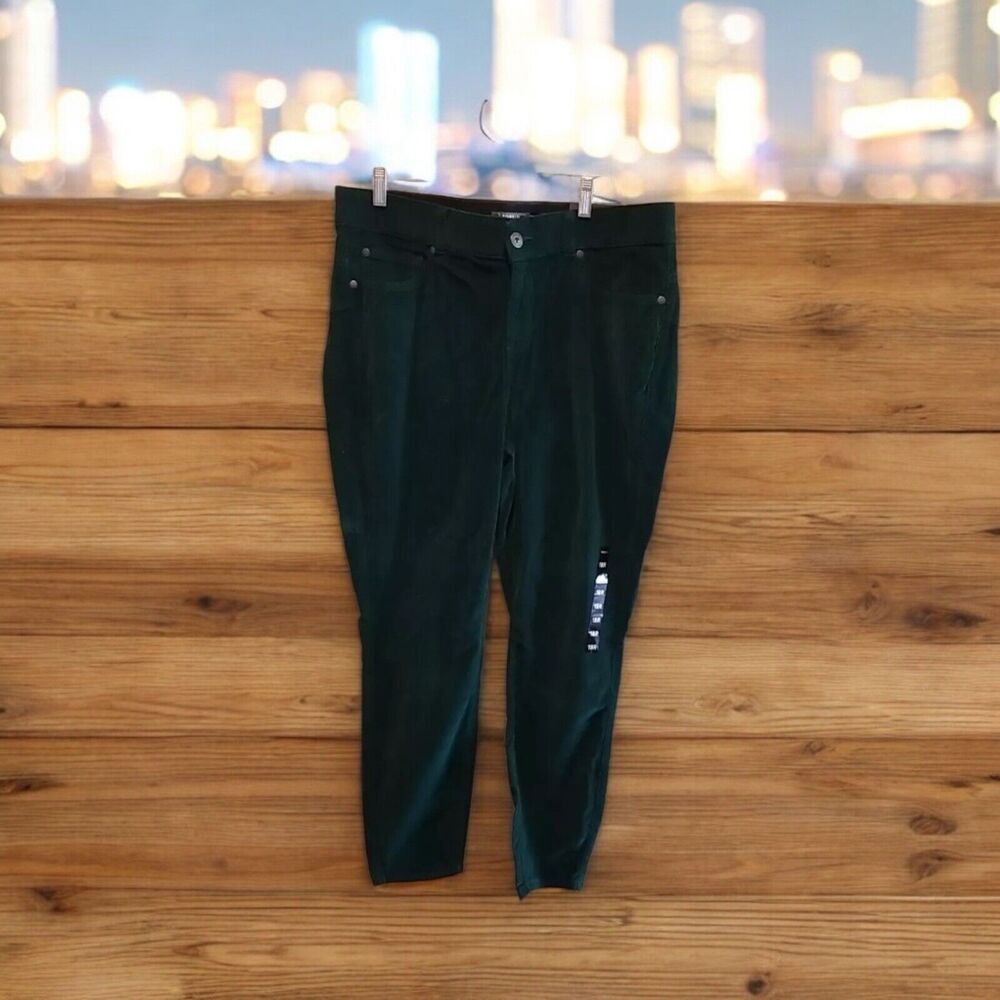 Torrid Bombshell Skinny Corduroy Jeans Women's 18R High-Rise Stretch Green NWT
